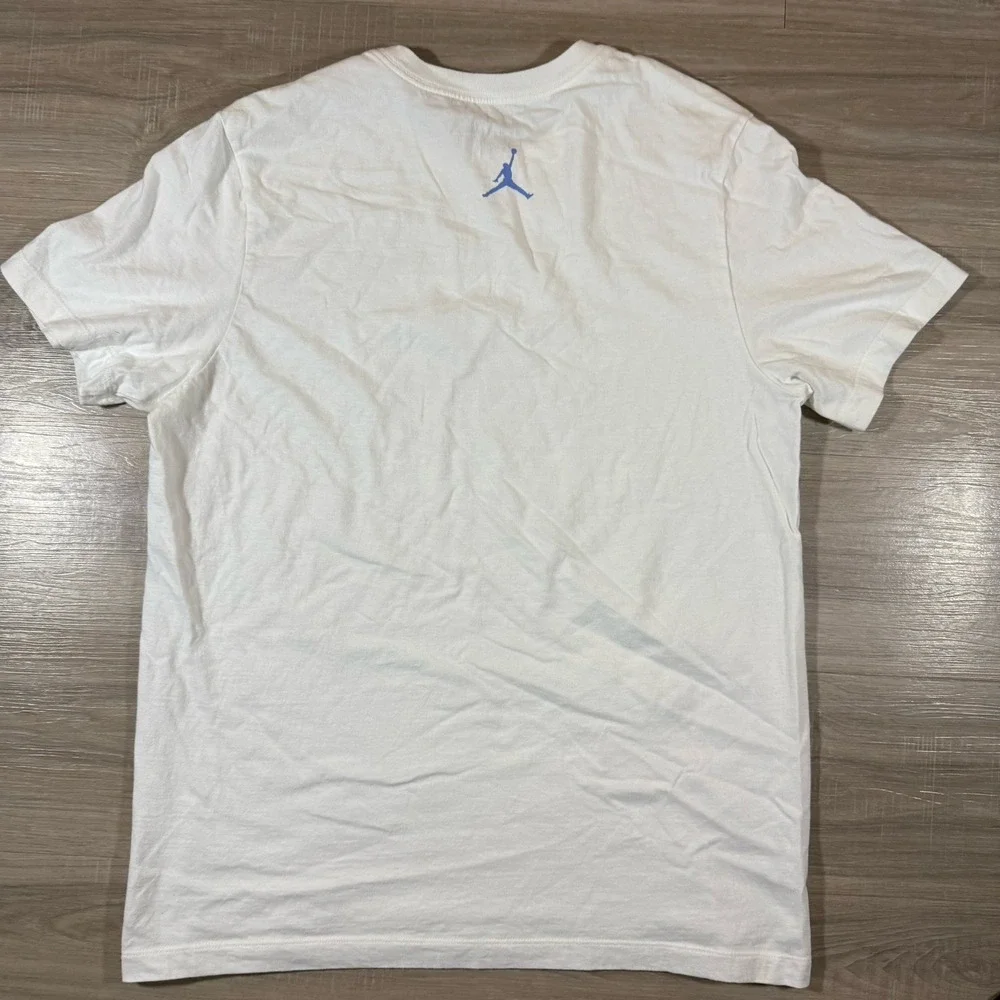 Nike Jumpman Carolina Elite Basketball T Shirt Men's‎ Size Large White  Blue